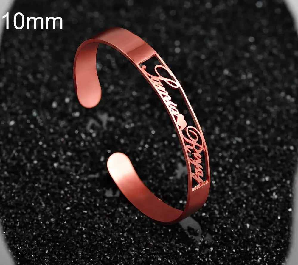 Customized Name Bracelet Personalized Custom Bangles Stainless Steel Jewelry-24