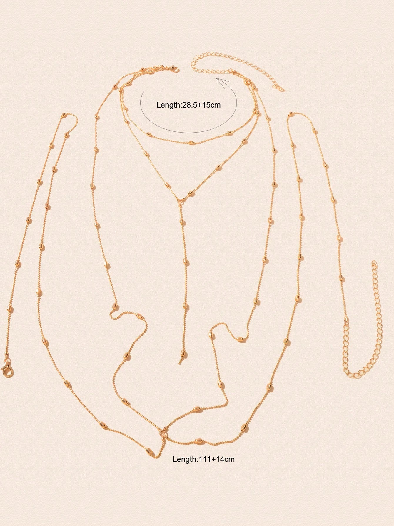 Multilayered Beaded Body Chain Stylish Versatile Fashion Body Accessory-1